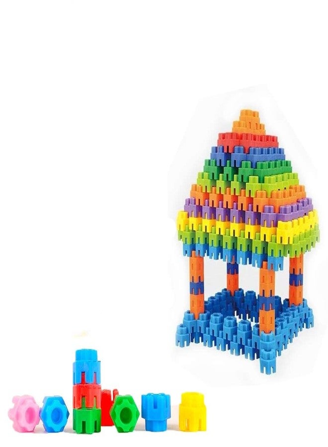 PULSBERY لعبة مكعبات بناء بولسبري للأطفال - مجموعة من 100 قطعة من المكعبات السداسية البلاستيكية غير السامة للعد والفرز ومهارات العلوم والتكنولوجيا والهندسة والرياضيات والمهارات الأساسية والمهارات الحركية والتواصل، لعبة تعليمية للأطفال في مرحلة ما قبل المدرسة - Image 2